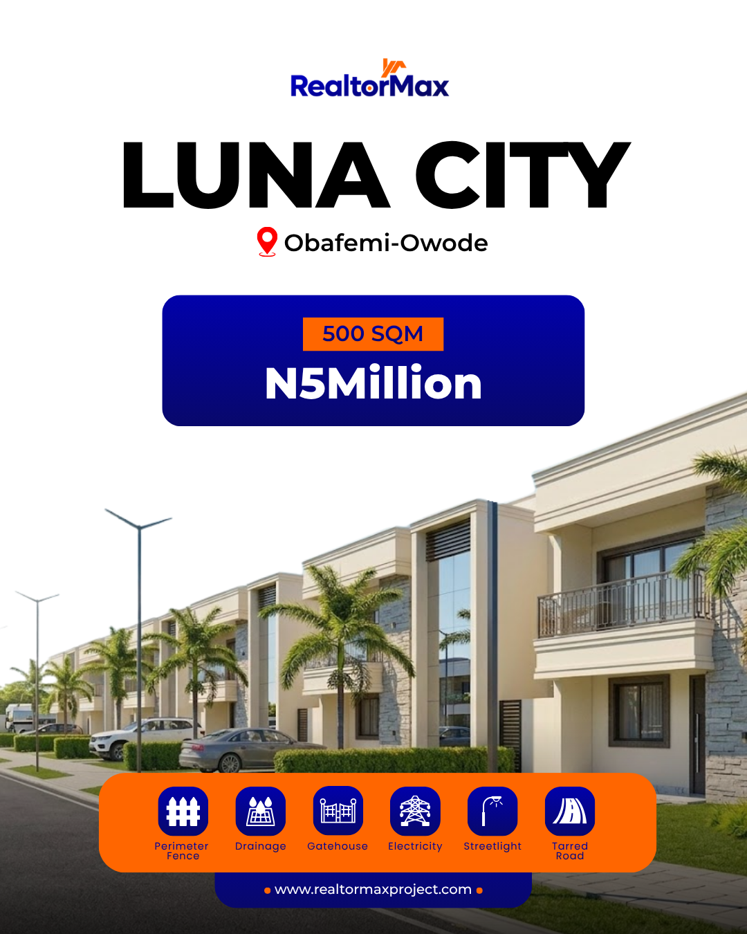 LUNA CITY, OWODE - N5M/500SQM